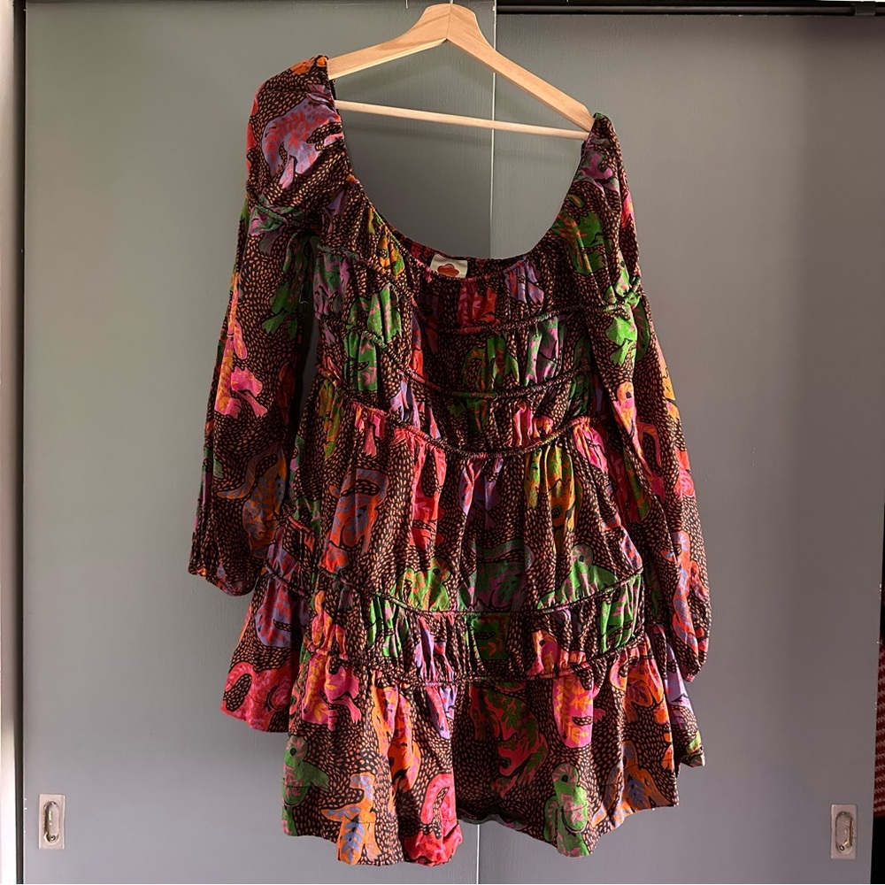 Farm Rio Wild Hearts Mini Dress